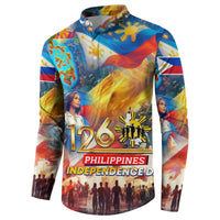 Custom The Philippines 126th Independence Anniversary Button Sweatshirt Art Style
