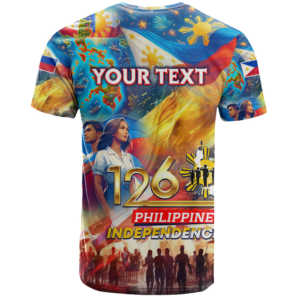 Custom The Philippines 126th Independence Anniversary T Shirt Art Style