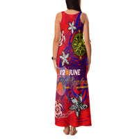 Personalized Philippines 12 June Independence Day Family Matching Tank Maxi Dress and Hawaiian Shirt Polynesian Turtle Plumeria
