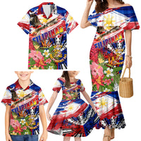 Personalized Philippines Independence Day Family Matching Mermaid Dress and Hawaiian Shirt Polynesia Filipinas Eagle Hibiscus