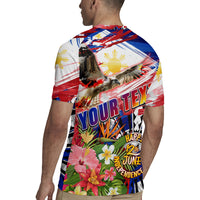 Personalized Philippines Independence Day Rugby Jersey Polynesia Filipinas Eagle Hibiscus