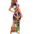 Personalized Philippines Independence Day Short Sleeve Bodycon Dress Polynesia Filipinas Eagle Hibiscus
