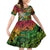Personalised Vanuatu 44th Independence Anniversary Kid Short Sleeve Dress Melanesian Pattern Reggae
