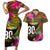 Personalised Vanuatu Independence Day 30 July Couples Matching Short Sleeve Bodycon Dress and Hawaiian Shirt Hibiscus Polynesian Pattern