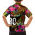 Personalised Vanuatu Independence Day 30 July Family Matching Short Sleeve Bodycon Dress and Hawaiian Shirt Hibiscus Polynesian Pattern