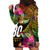 Personalised Vanuatu Independence Day 30 July Hoodie Dress Hibiscus Polynesian Pattern