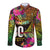 Personalised Vanuatu Independence Day 30 July Long Sleeve Button Shirt Hibiscus Polynesian Pattern