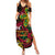 Custom Vanuatu 44th Independence Anniversary Summer Maxi Dress Flower Melanesian Namele Turtle