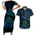 Sea Animal Polynesia Couples Matching Short Sleeve Bodycon Dress and Hawaiian Shirt Polynesian Pattern