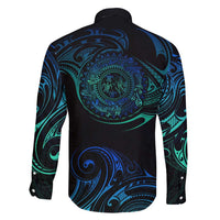 Sea Animal Polynesia Family Matching Tank Maxi Dress and Hawaiian Shirt Polynesian Pattern