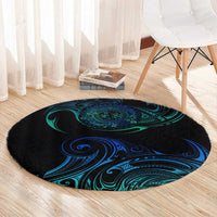 Sea Animal Polynesia Round Carpet Polynesian Pattern