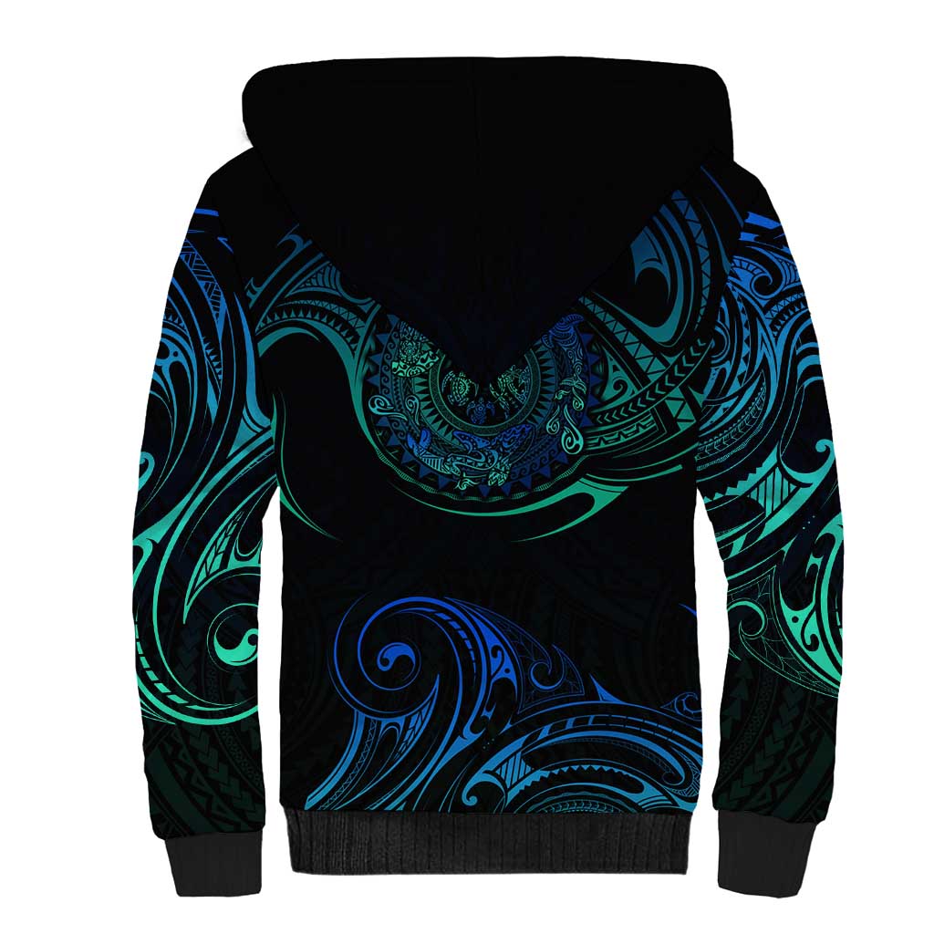 Sea Animal Polynesia Sherpa Hoodie Polynesian Pattern