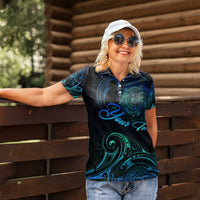 Sea Animal Polynesia Women Polo Shirt Polynesian Pattern