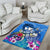 Aloha Hawaii Area Rug Dolphins and Fish Hook Hibiscus