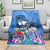 Aloha Hawaii Blanket Dolphins and Fish Hook Hibiscus