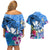 Aloha Hawaii Couples Matching Off Shoulder Short Dress and Hawaiian Shirt Dolphins and Fish Hook Hibiscus
