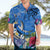 Aloha Hawaii Hawaiian Shirt Dolphins and Fish Hook Hibiscus