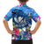 Aloha Hawaii Hawaiian Shirt Dolphins and Fish Hook Hibiscus