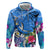 Aloha Hawaii Hoodie Dolphins and Fish Hook Hibiscus