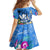 Aloha Hawaii Kid Short Sleeve Dress Dolphins and Fish Hook Hibiscus