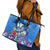 Aloha Hawaii Leather Tote Bag Dolphins and Fish Hook Hibiscus