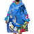 Aloha Hawaii Wearable Blanket Hoodie Dolphins and Fish Hook Hibiscus