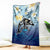 Mother And Baby Dolphins Blanket Hawaii Hibiscus