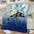 Mother And Baby Dolphins Blanket Hawaii Hibiscus