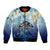 Mother And Baby Dolphins Bomber Jacket Hawaii Hibiscus