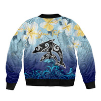 Mother And Baby Dolphins Bomber Jacket Hawaii Hibiscus DT02 - Polynesian Pride