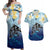 Mother And Baby Dolphins Couples Matching Off Shoulder Maxi Dress and Hawaiian Shirt Hawaii Hibiscus