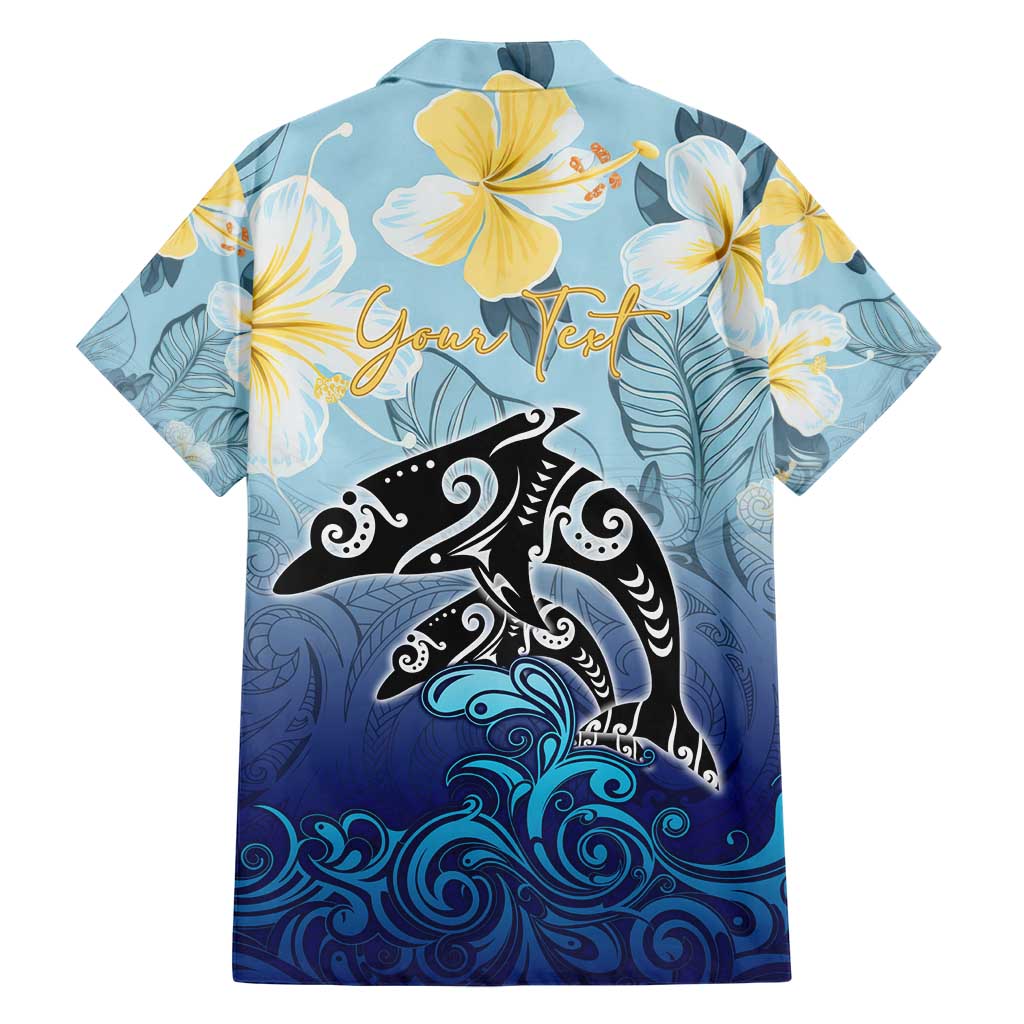 Mother And Baby Dolphins Family Matching Short Sleeve Bodycon Dress and Hawaiian Shirt Hawaii Hibiscus DT02 - Polynesian Pride