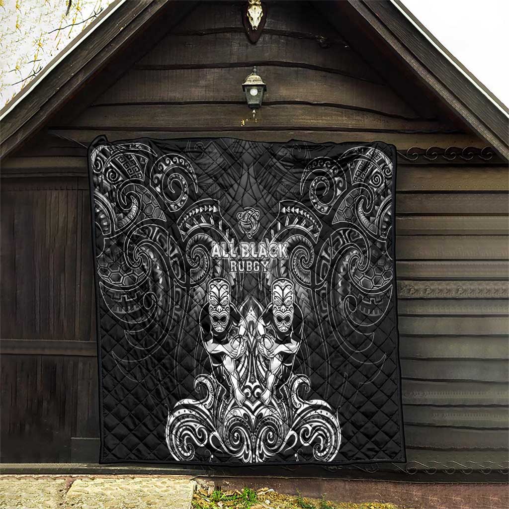 All Black Quilt New Zealand Rugby Mascot Maori