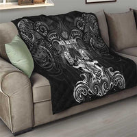 All Black Quilt New Zealand Rugby Mascot Maori