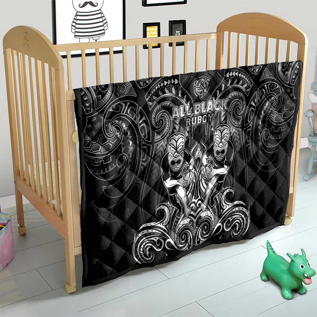 All Black Quilt New Zealand Rugby Mascot Maori