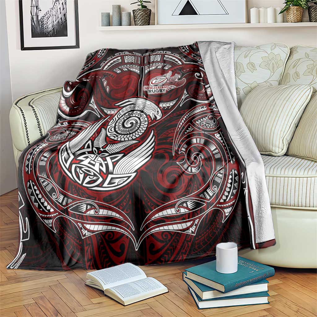 New Zealand Aotearoa Rugby Blanket Maori Fern Tattoo Art