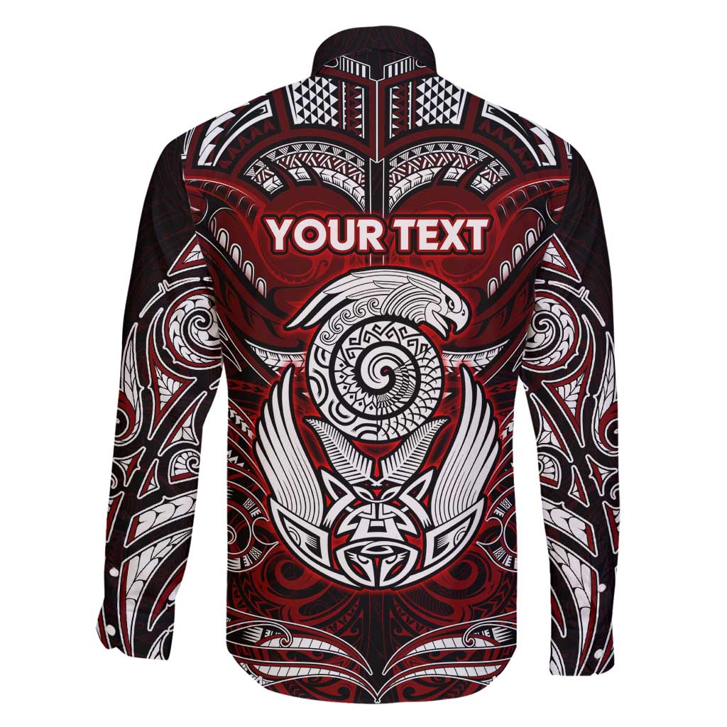 Personalized New Zealand Aotearoa Rugby Family Matching Long Sleeve Bodycon Dress and Hawaiian Shirt Maori Fern Tattoo Art