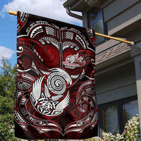 New Zealand Aotearoa Rugby Garden Flag Maori Fern Tattoo Art