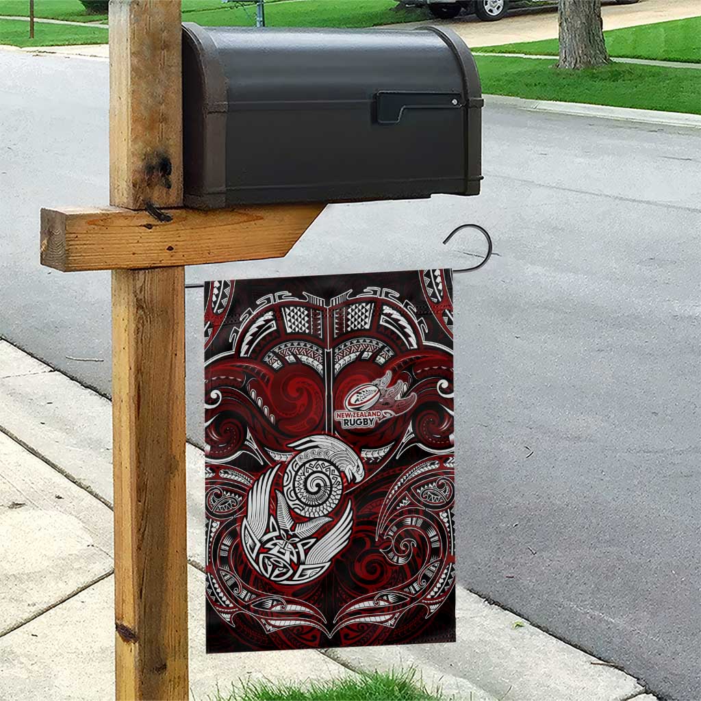 New Zealand Aotearoa Rugby Garden Flag Maori Fern Tattoo Art