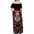 Personalized New Zealand Aotearoa Rugby Off Shoulder Maxi Dress Maori Fern Tattoo Art