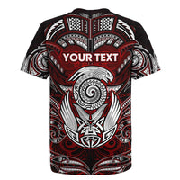 Personalized New Zealand Aotearoa Rugby Rugby Jersey Maori Fern Tattoo Art