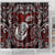 New Zealand Aotearoa Rugby Shower Curtain Maori Fern Tattoo Art