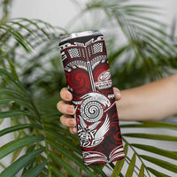 New Zealand Aotearoa Rugby Skinny Tumbler Maori Fern Tattoo Art