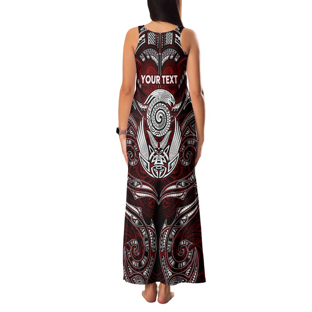 Personalized New Zealand Aotearoa Rugby Tank Maxi Dress Maori Fern Tattoo Art DT02 - Polynesian Pride