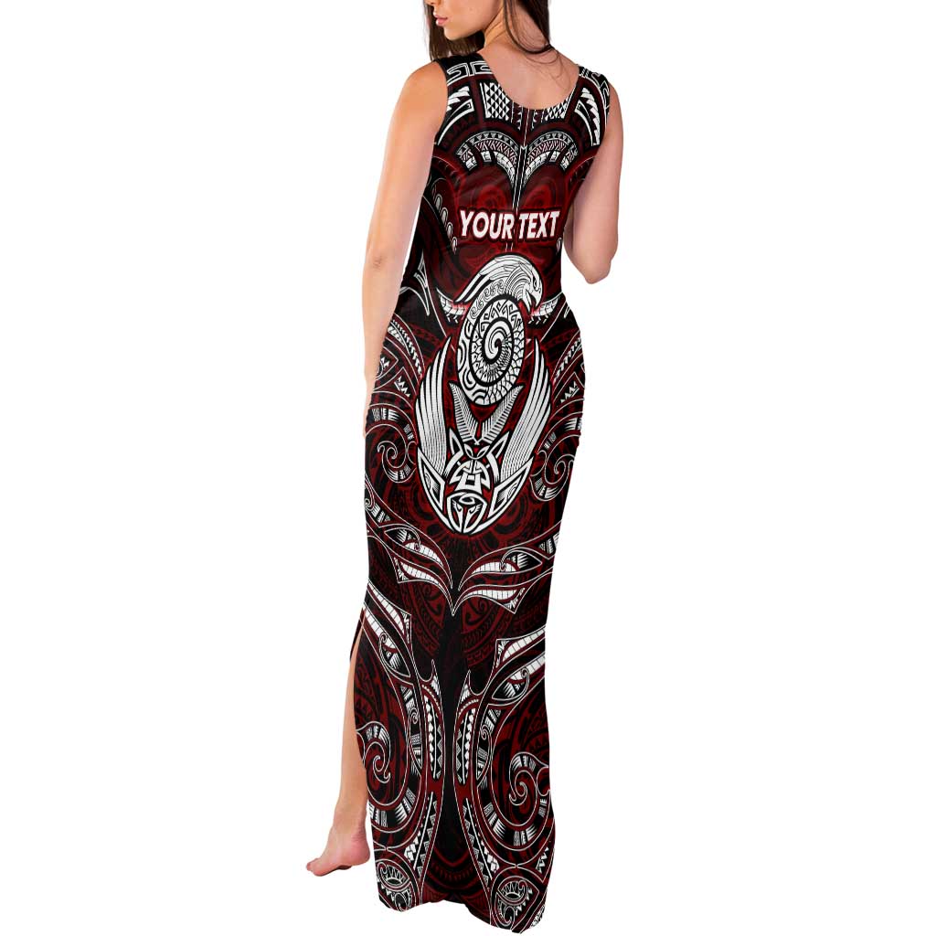 Personalized New Zealand Aotearoa Rugby Tank Maxi Dress Maori Fern Tattoo Art DT02 - Polynesian Pride
