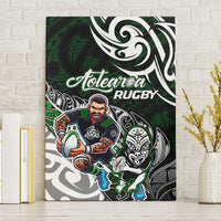 NZ Aotearoa Rugby Canvas Wall Art New Zealand Silver Fern