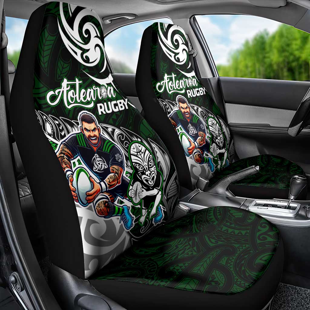 NZ Aotearoa Rugby Car Seat Cover New Zealand Silver Fern