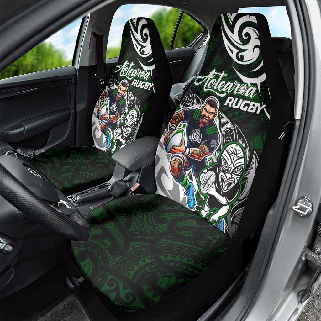 NZ Aotearoa Rugby Car Seat Cover New Zealand Silver Fern