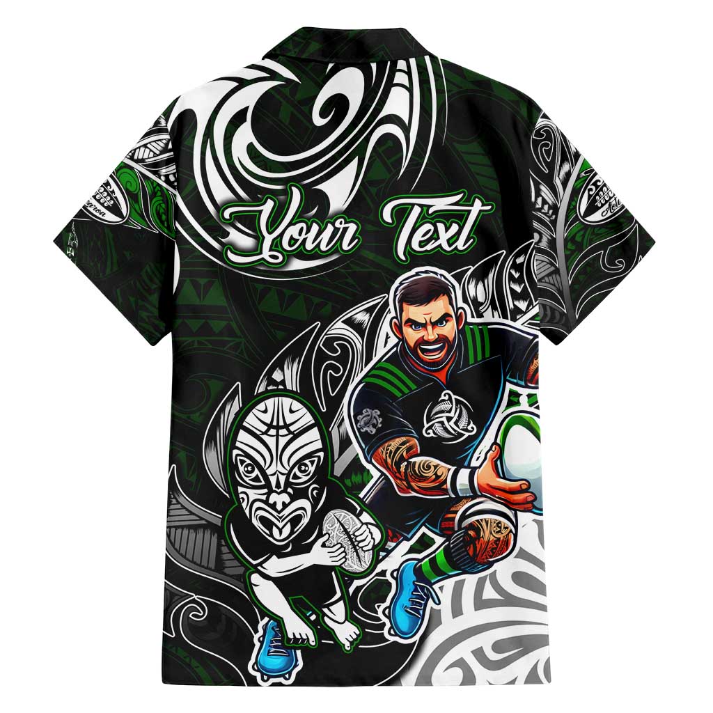 Personalized NZ Aotearoa Rugby Family Matching Off Shoulder Maxi Dress and Hawaiian Shirt New Zealand Silver Fern