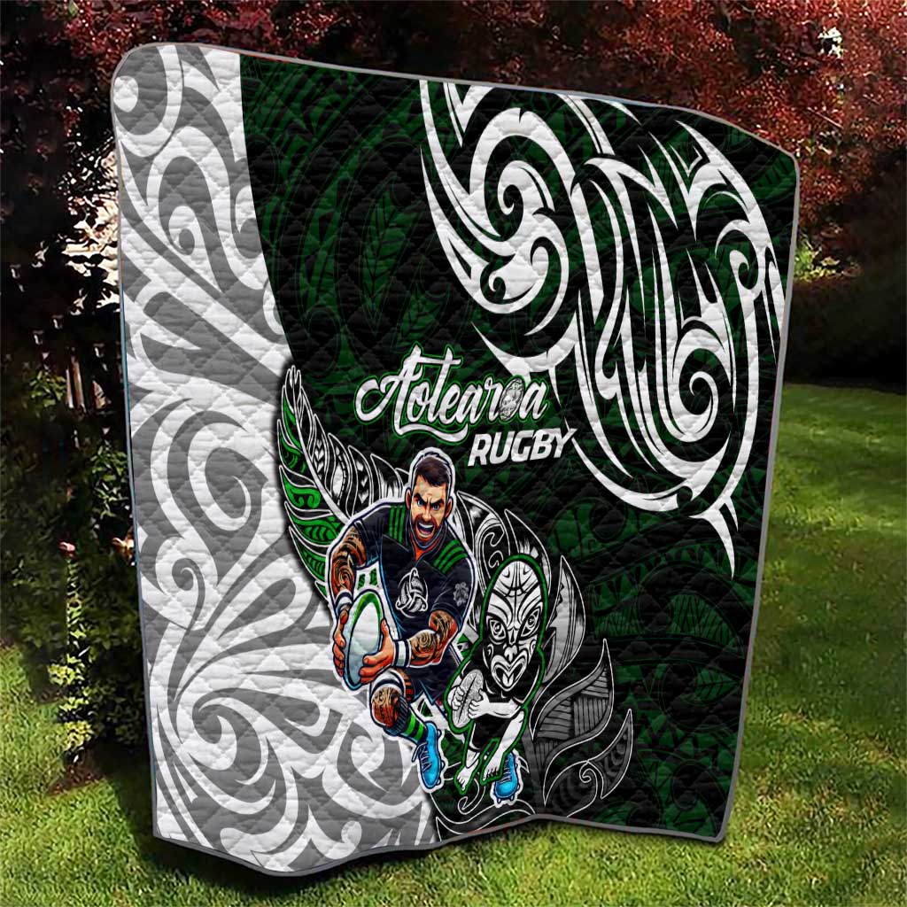 NZ Aotearoa Rugby Quilt New Zealand Silver Fern